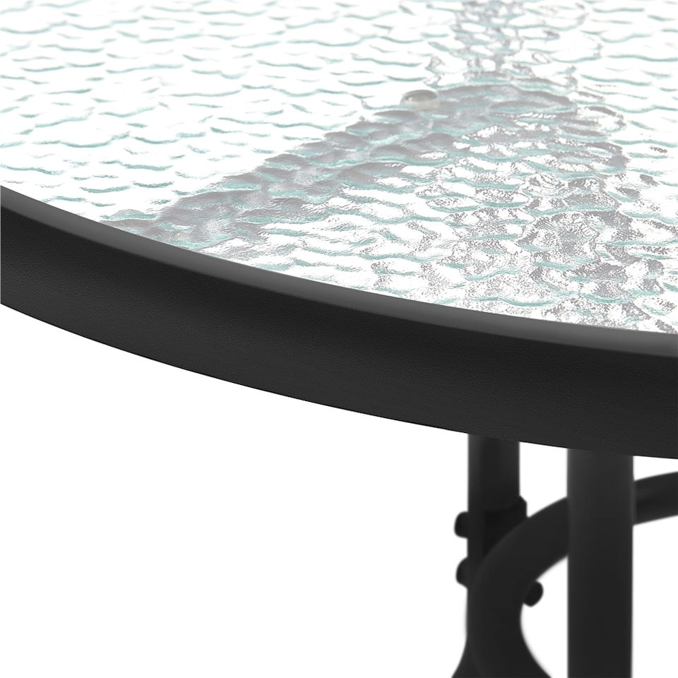 image 1 of Yaheetech 69.5 cm Outdoor Coffee Table-Black | Black | Black | 69.5 cm Dia. x 73 cm H | 1