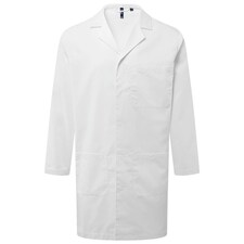 Premier Unisex Adult Essential 3 Pocket Work Overcoat | White | White | XXL | 1