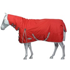 Weatherbeeta Comfitec Classic Lite Plus Combo Neck Horse Turnout Rug - Red/Silver/Navy - 5´ 3"
