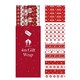 image 1 of Pack of 4 4m Red and White Scandi Design Christmas Gift Wrap Rolls