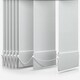 image 2 of 240cm White Dimout Vertical Blind 89mm Slats 140cm Drop White | White