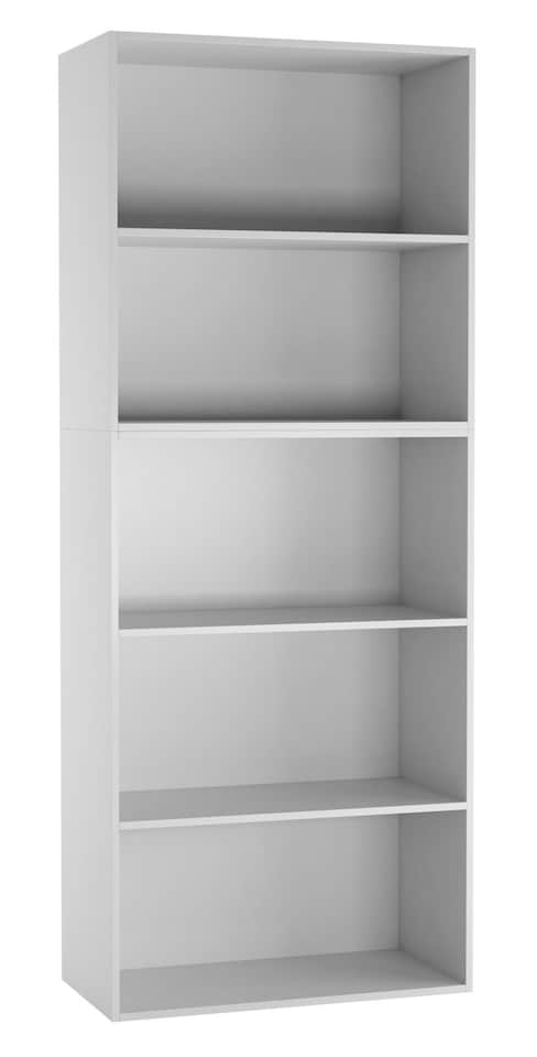 image 1 of Wide 5-Tier Bookcase | White | 1