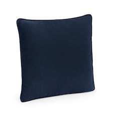 Westford Mill Fairtrade Cotton Piped Cushion Cover - Natural/French Navy - 40cm x 40cm x 18cm