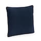 image 1 of Westford Mill Fairtrade Cotton Piped Cushion Cover - Natural/French Navy - 40cm x 40cm x 18cm