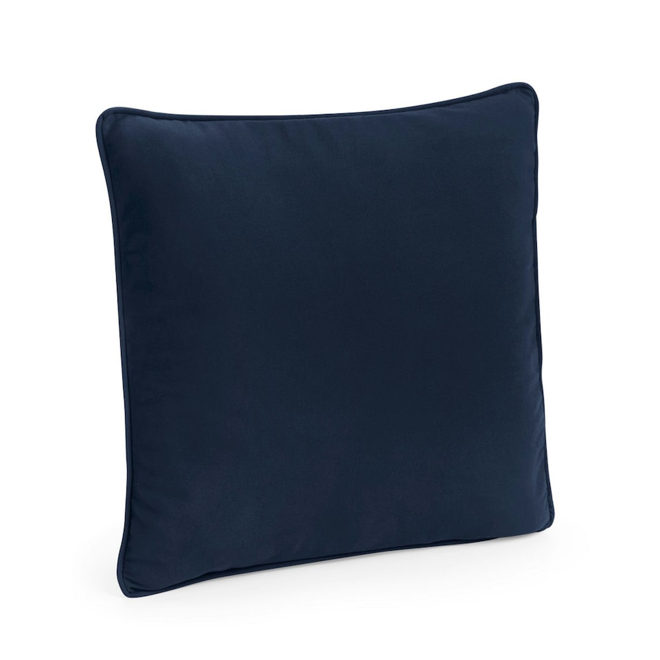image 1 of Westford Mill Fairtrade Cotton Piped Cushion Cover - Natural/French Navy - 40cm x 40cm x 18cm
