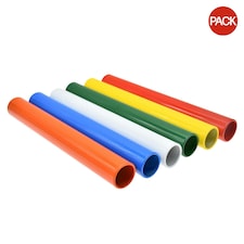 Pre-Sport Childrens/Kids Classic Relay Baton (Pack of 6) - Multicoloured - One Size