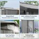 image 5 of Outsunny 5ft x 4.3ft Outdoor Metal Storage Shed with Sliding Door Sloped Roof 