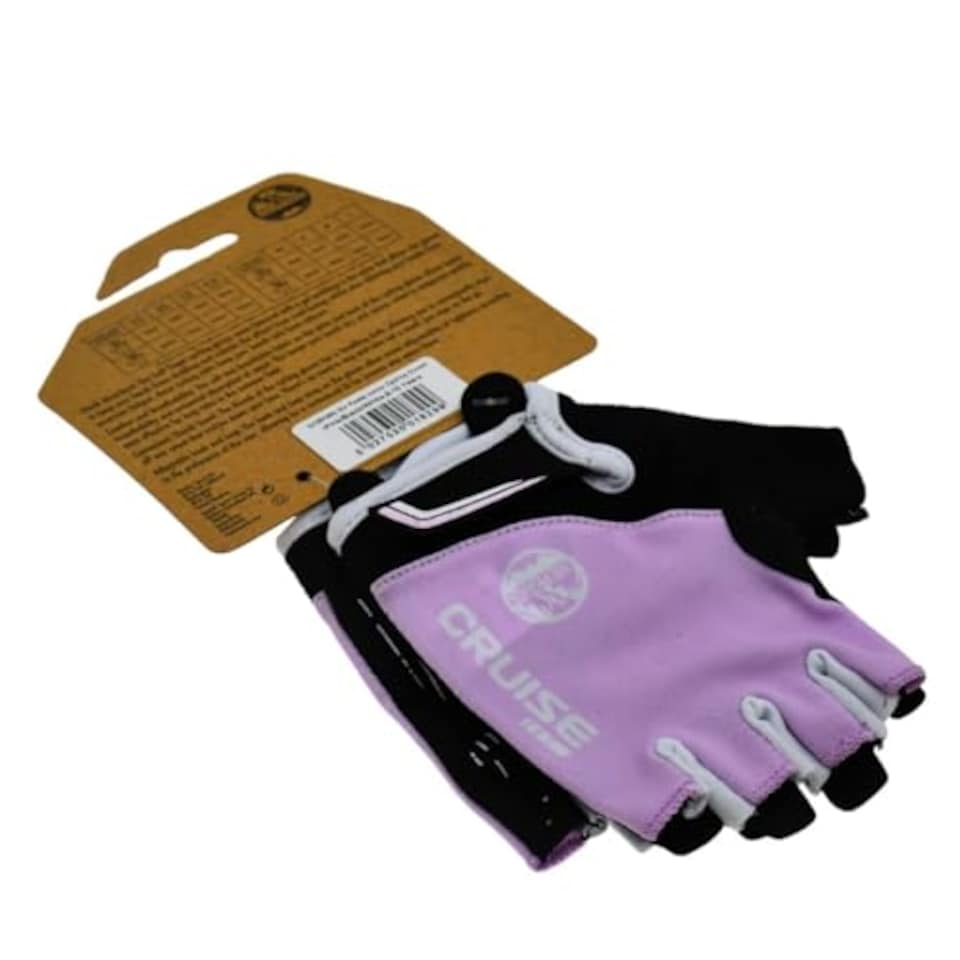 image 1 of Six Peaks Kids Cycling Gloves, Half Finger, Lightweight, Breathable, Padded Anti Slip Biking Glove, Pink, 7-8 Years