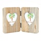 image 1 of Nicola Spring Rustic Hearts Folding 2 Photo Frame - 4 x 6" - Natural