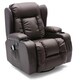image 1 of Caesar Bonded Leather Recliner Rocking Swivel Heat & Massage Chair (Brown)