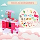 image 9 of HOMCOM 38-Piece Children's Kitchen Play Set w/ Realistic Sounds Lights Food Pink