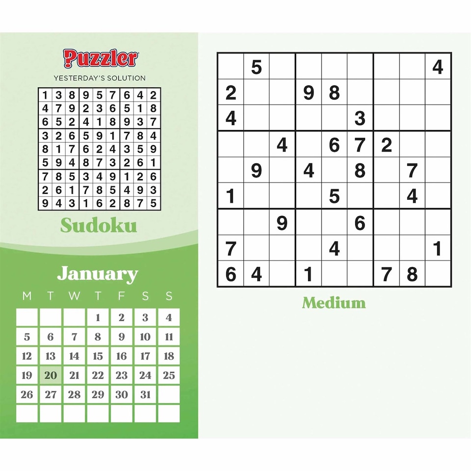 image 1 of Sudoku Puzzler Box Calendar 2026