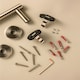 image 4 of Cosmic Wall Mounted Towel Round Rack with Chrome Finish Silver for Bathroom 46cm