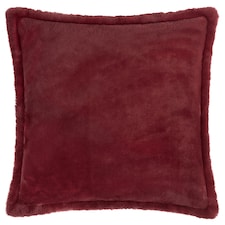 Furn Kallu Faux Fur Cushion Cover Red | 45 cm x 45 cm
