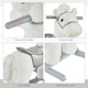 image 8 of HOMCOM Kids Plush Ride-On Rocking Horse Toy Rocker with Plush Toy Realistic Sounds for Child 18-36 Months White