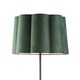 image 3 of Modern Matte Black Floor Lamp with Forest Green Velvet Scallop Shade