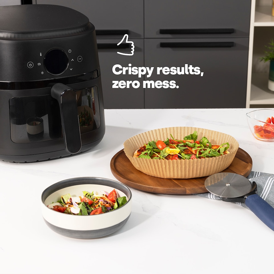 image 1 of 100 Disposable Air Fryer Liners Round