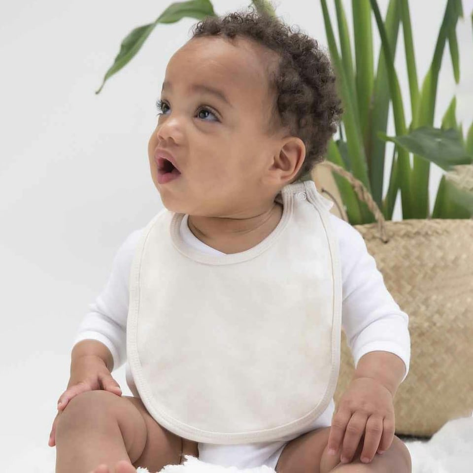 image 1 of Babybugz Baby Single Layer Bib - Natural - One Size
