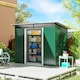 image 2 of Outsunny 8.5 x 4ft Metal Shed with Lightsky Panels, Garden Storage Tool House with Double Doors for Garden, Patio and Lawn, Green