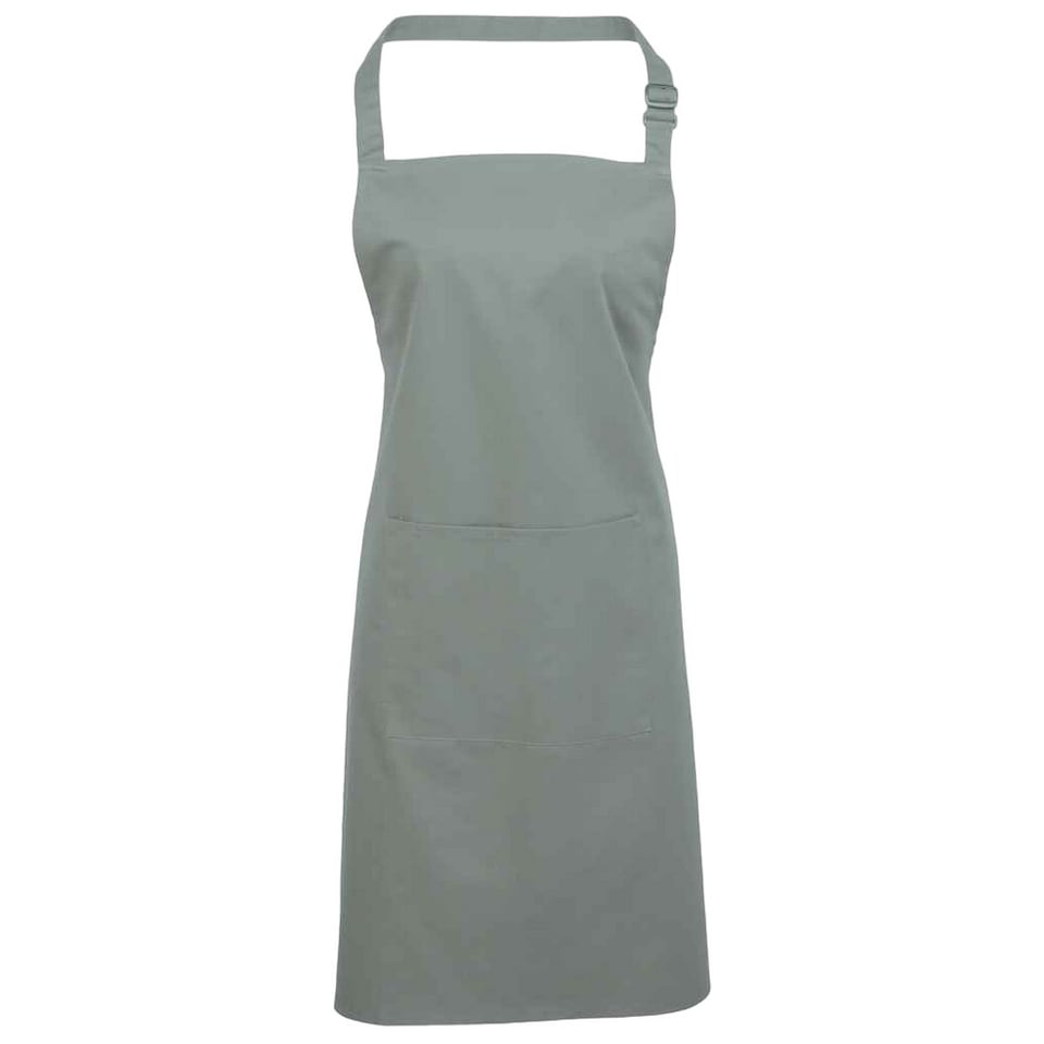 Premier Unisex Adult Colours Pocket Full Apron | Green | Sage | One Size | 1