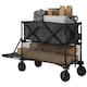 image 6 of Outsunny Double Decker Folding Trolley Cart on Wheels, 200KG Capacity Black