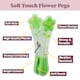 image 2 of JVL Prism Soft Touch Flower Design Pegs, Pack of 24