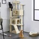image 2 of Yaheetech 156 cm Multilevel Indoor Cat Climbing Frame Beige