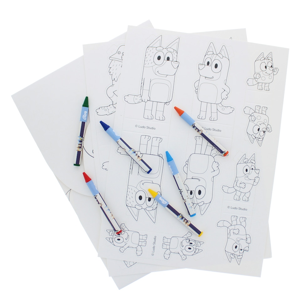 image 1 of Bluey Build, Colour & Play Set