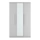 image 1 of Carlton Triple Mirror Wardrobe in Grey Matt (Ready Assembled) | Grey | Grey Matt