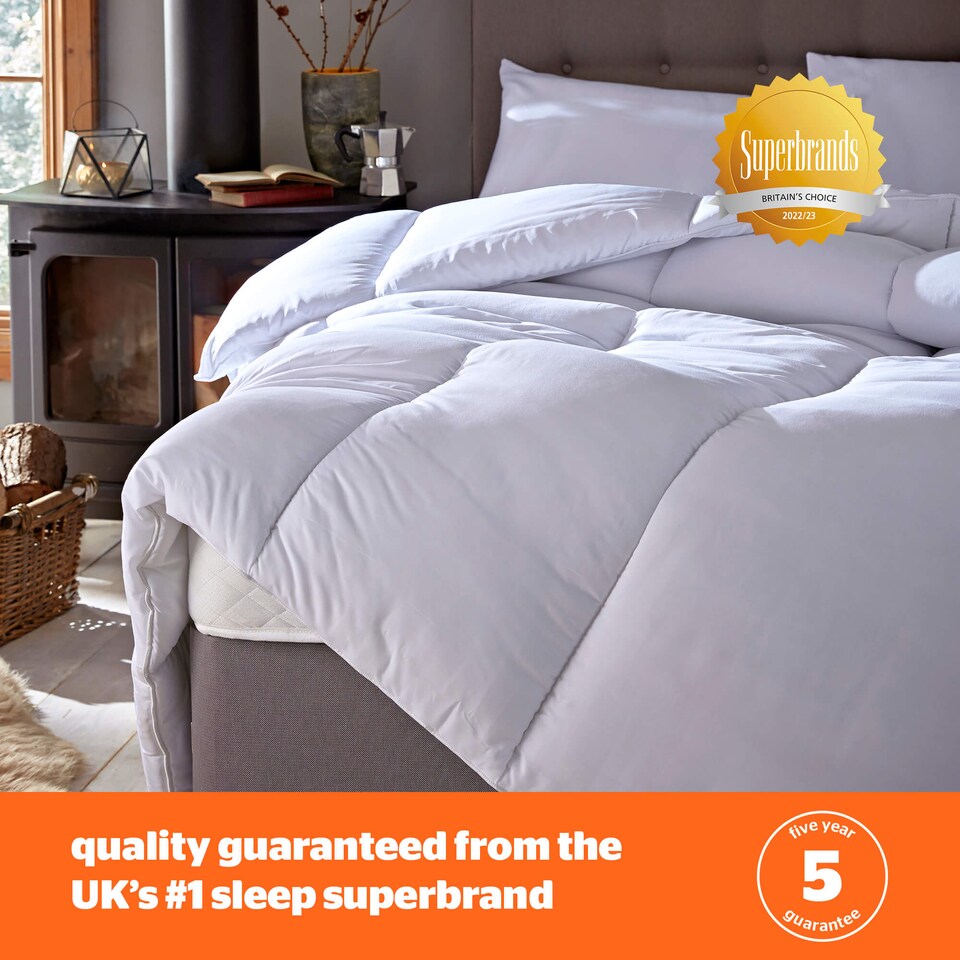 image 1 of Silentnight Warm And Cosy Double Decker Duvet - 18 Tog | White | SuperKing