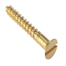 Forgefix Wood Screw Slotted Csk Solid Brass 2In X 8 Box 200