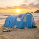image 9 of Outsunny 5-6 Man Family Tent Camping Tent with 2 Room and Carry Bag, Blue