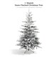 image 4 of 5FT Californian Pine Snow Covered Green Tips Bushy Artificial Plain Christmas Tree | White | White