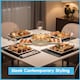 image 5 of Harbour Housewares 12pc Glass Placemats & Coasters Set - 30cm x 20cm - Black | Black | Black