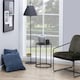 image 3 of Seaford Black Metal Small Round Side Table with Black Top