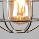 image 4 of ValueLights Penglai Silver Ceiling Pendant Shade & Bulb