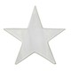 image 1 of Large Standing Star Decoration - Ceramic - L5 x W20 x H19 cm - White