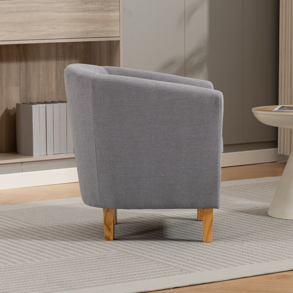 image 1 of Millie Fabric Accent Chair | Grey | Grey | One Size