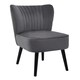 image 1 of Interiors by Premier Grey Velvet Chair, Curved Back Accent chair, Easy to Assemble Borg Chair, Comfy Office Chair
