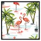 image 1 of Flamingo & palm trees (Picture Frame) Black | S