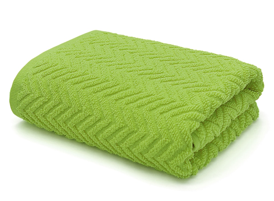 100% Cotton Chevron Towels - Lime | Green | Lime | Hand towel