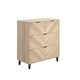 image 2 of Stockholm Chevron 4 Drawer Chest - Engineered Wood - L39 x W82 x H90 cm - Sonoma Oak/Black Matte