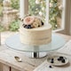 image 2 of GEEZY Rotating Cake Stand Serving Display Platter Silver Finish 30cm