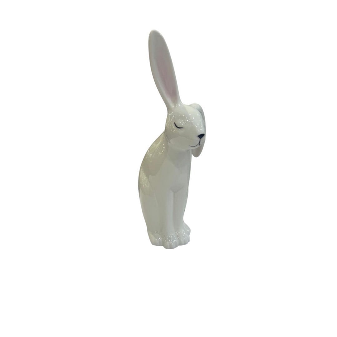 Minster 43cm Decorative Porcelain Bunny - L23 x W13 x H43 cm - White