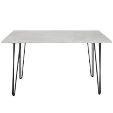 Modern Grey Rectangular Dining Table with Hairpin Legs  Compact Kitchen & Dining Room Table (L117) Grey