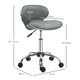image 3 of HOMCOM Office Chair Beauty Salon Rolling Technician Stool Chair Grey