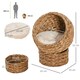 image 7 of PawHut Wicker Cat House, Raised Cat Bed with Cylindrical Base, 40 x 37 x 51 cm