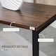 image 6 of HOMCOM C-Shaped Nesting Tables Set of 3 with Steel Frame, Rustic Brown Brown