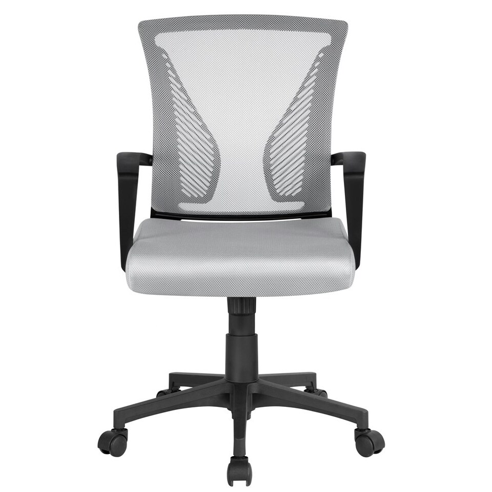 image 1 of Yaheetech Ergonomic Mesh Office Chair Mid-Back 360° Rolling Casters | Grey