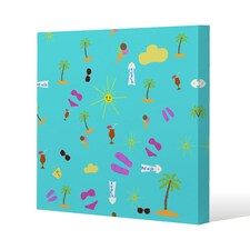 Beach Cartoons (Canvas Print) 114 x 114 x 4cm